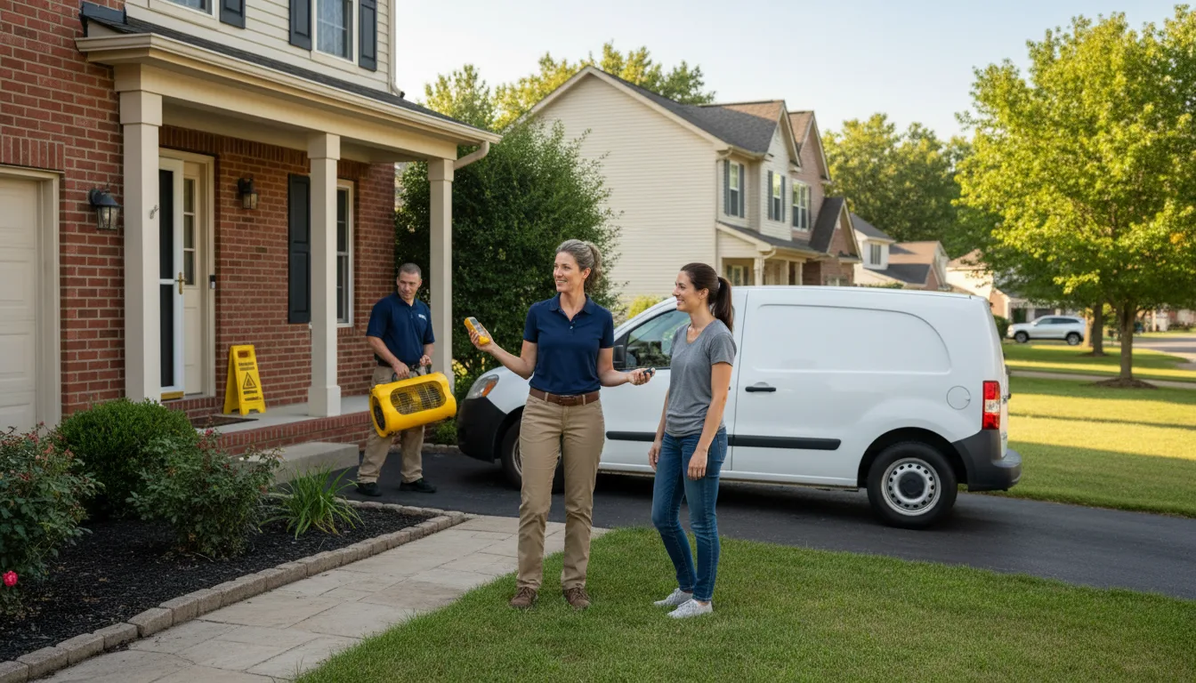 Residential water damage restoration in Flynn, TX